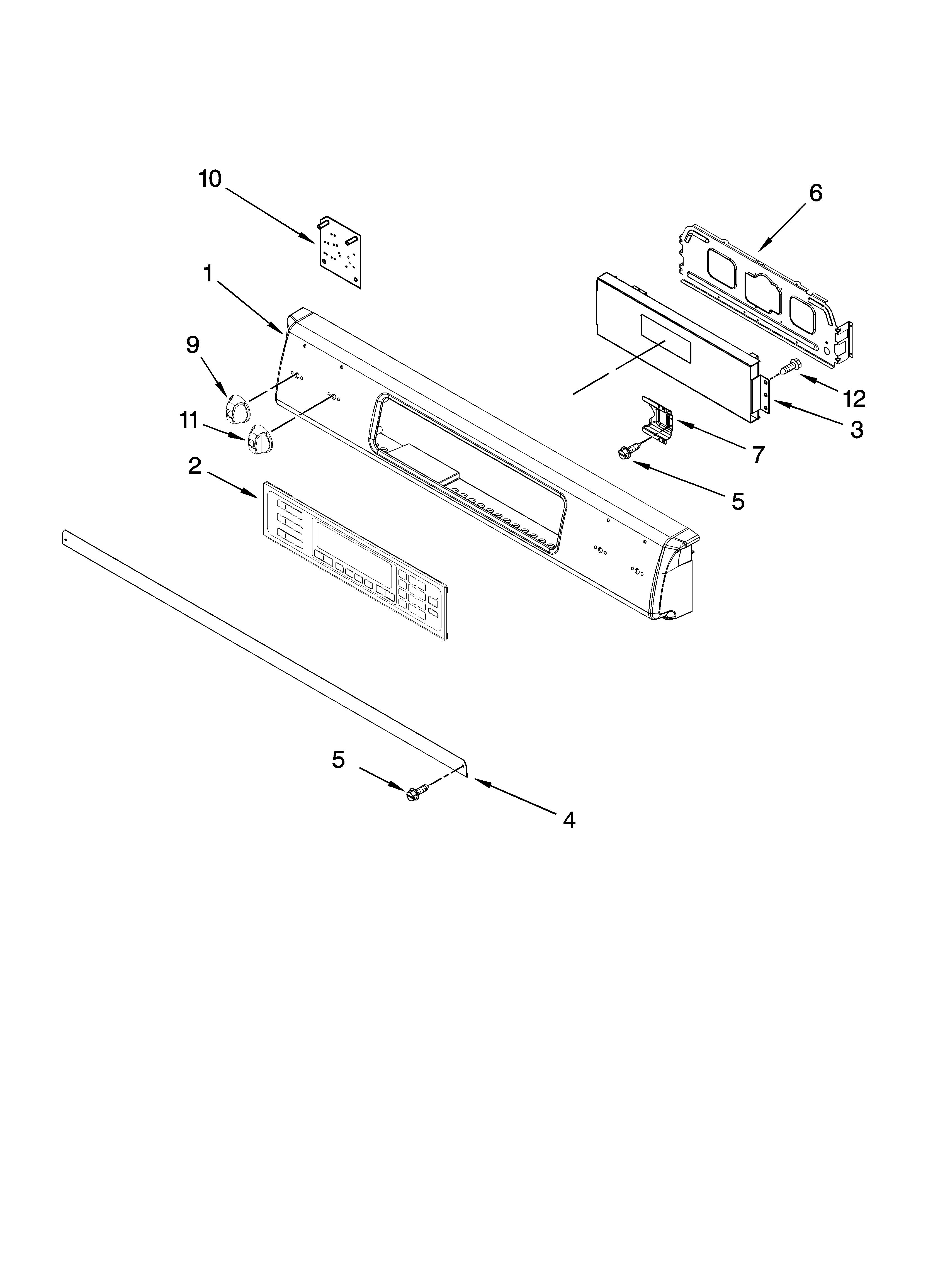 CONTROL PANEL PARTS, OPTIONAL PARTS (NOT INCLUDED)