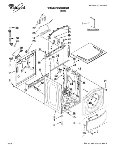 Top and cabinet parts