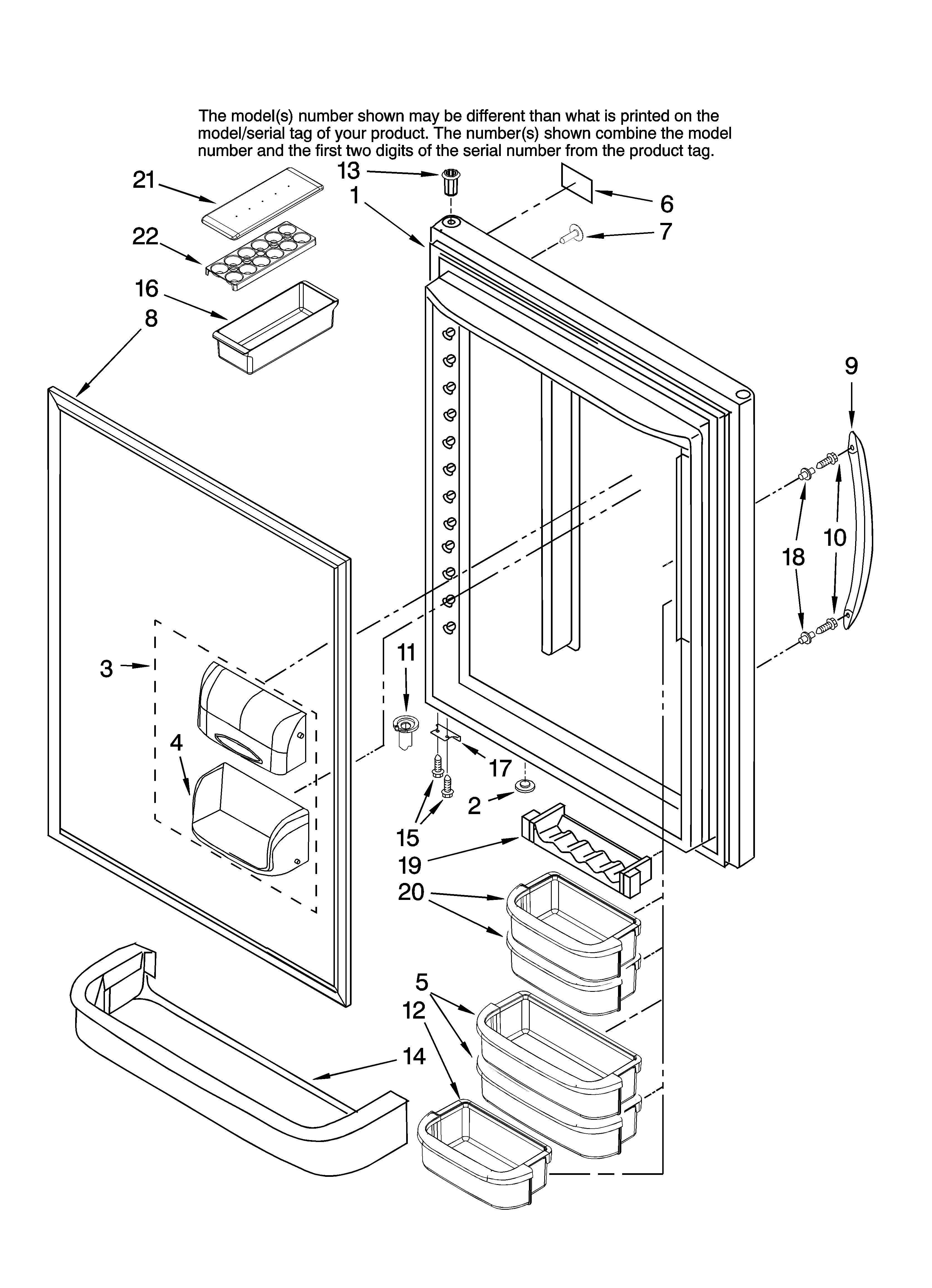 Refrigerator door parts