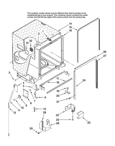 Tub and frame parts