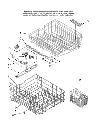 Upper and lower rack parts