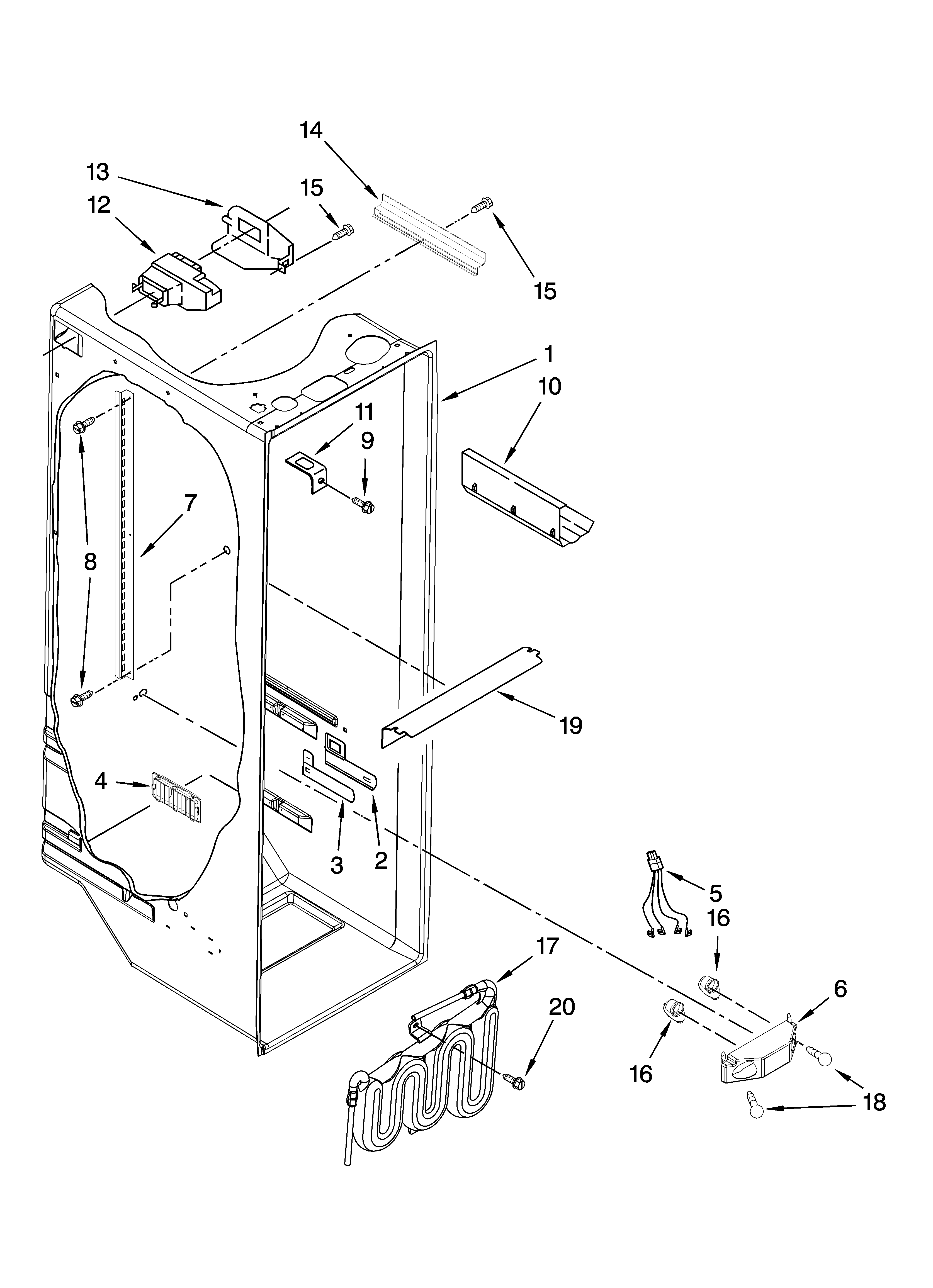 Refrigerator liner parts