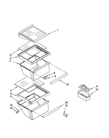 Refrigerator shelf parts