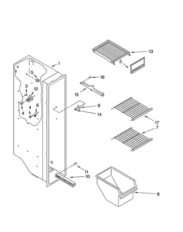 Freezer liner parts