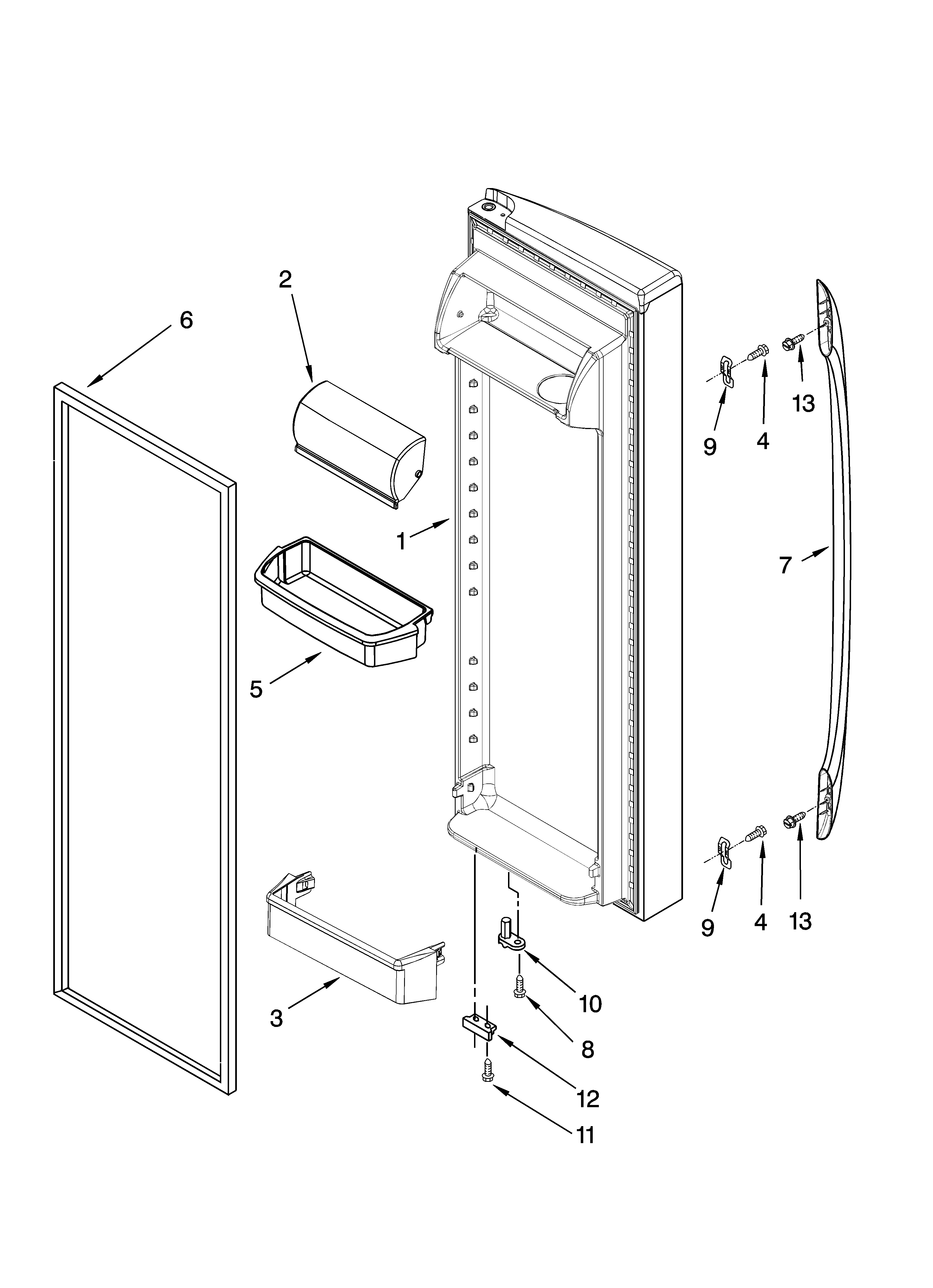 Refrigerator door parts
