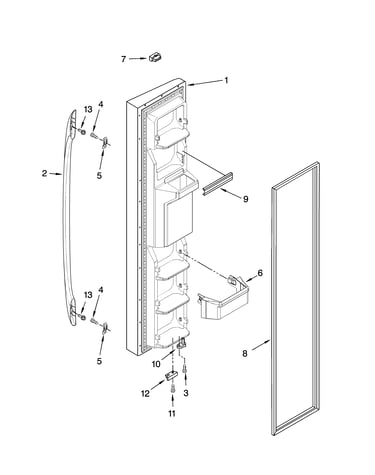 Freezer door parts