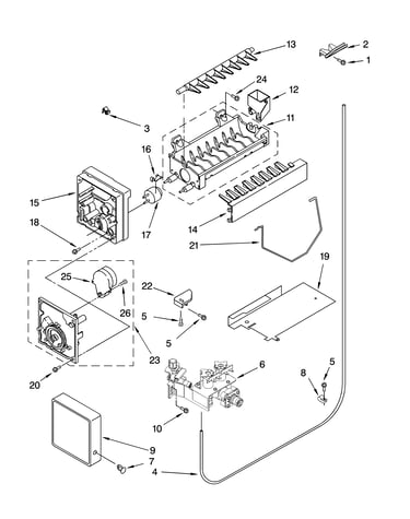 Icemaker parts, optional parts (not included)