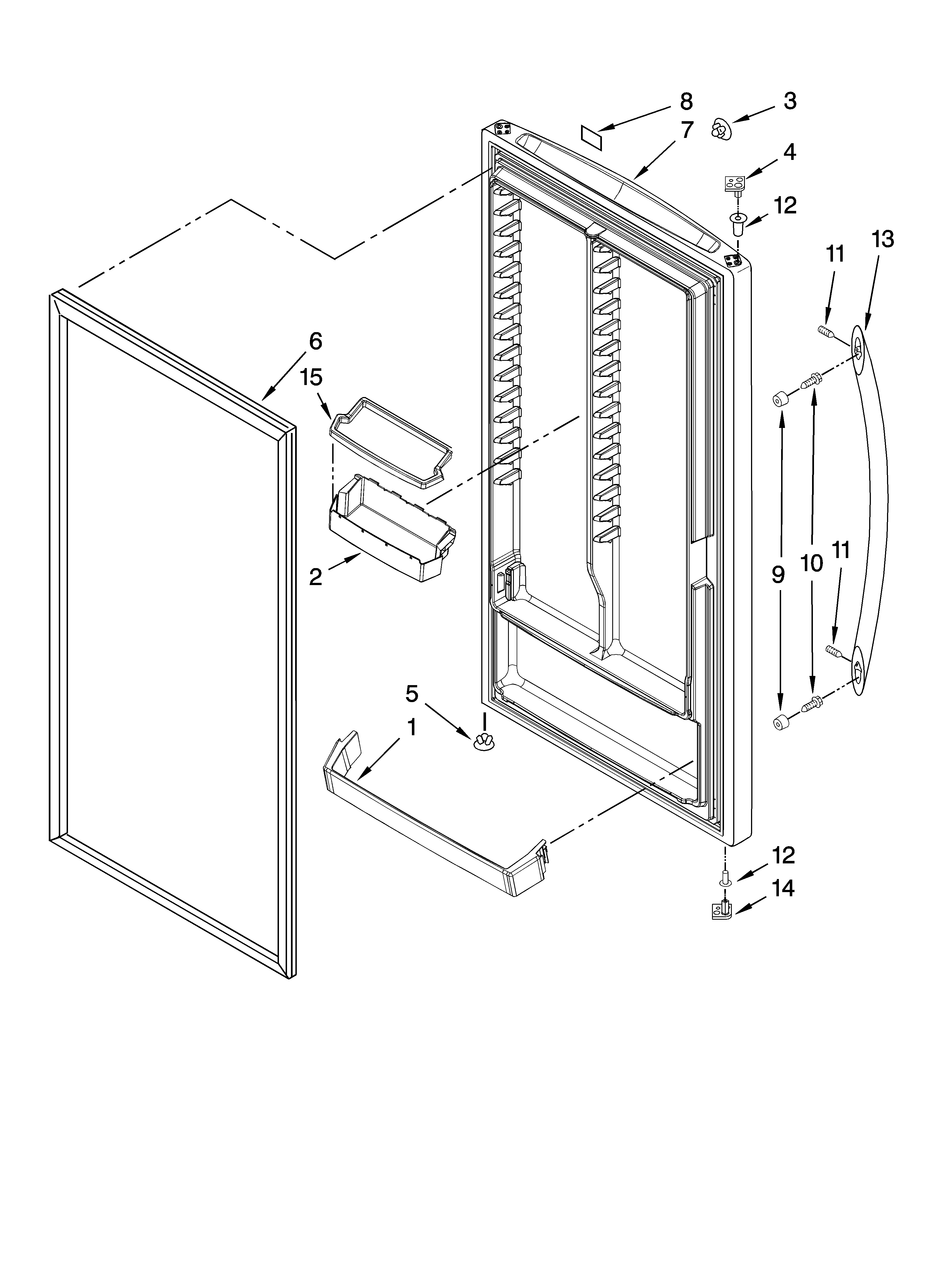 Door parts, optional parts (not included)