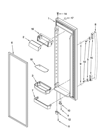 Refrigerator door parts