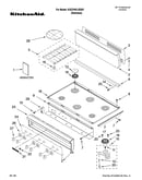 Cooktop, burner and grate parts