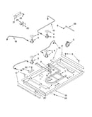 Burner box, gas valves, and switches, optional parts (