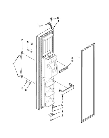Freezer door parts