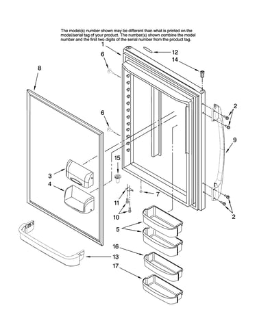 Refrigerator door parts
