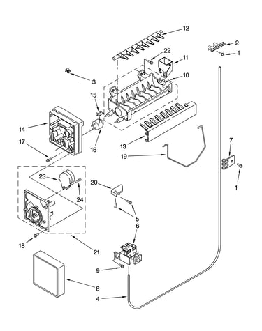 Icemaker parts, optional parts (not included)