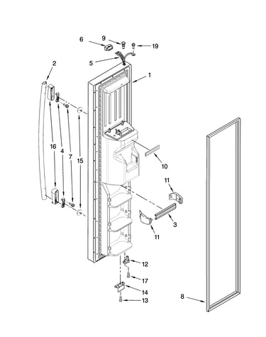 Freezer door parts