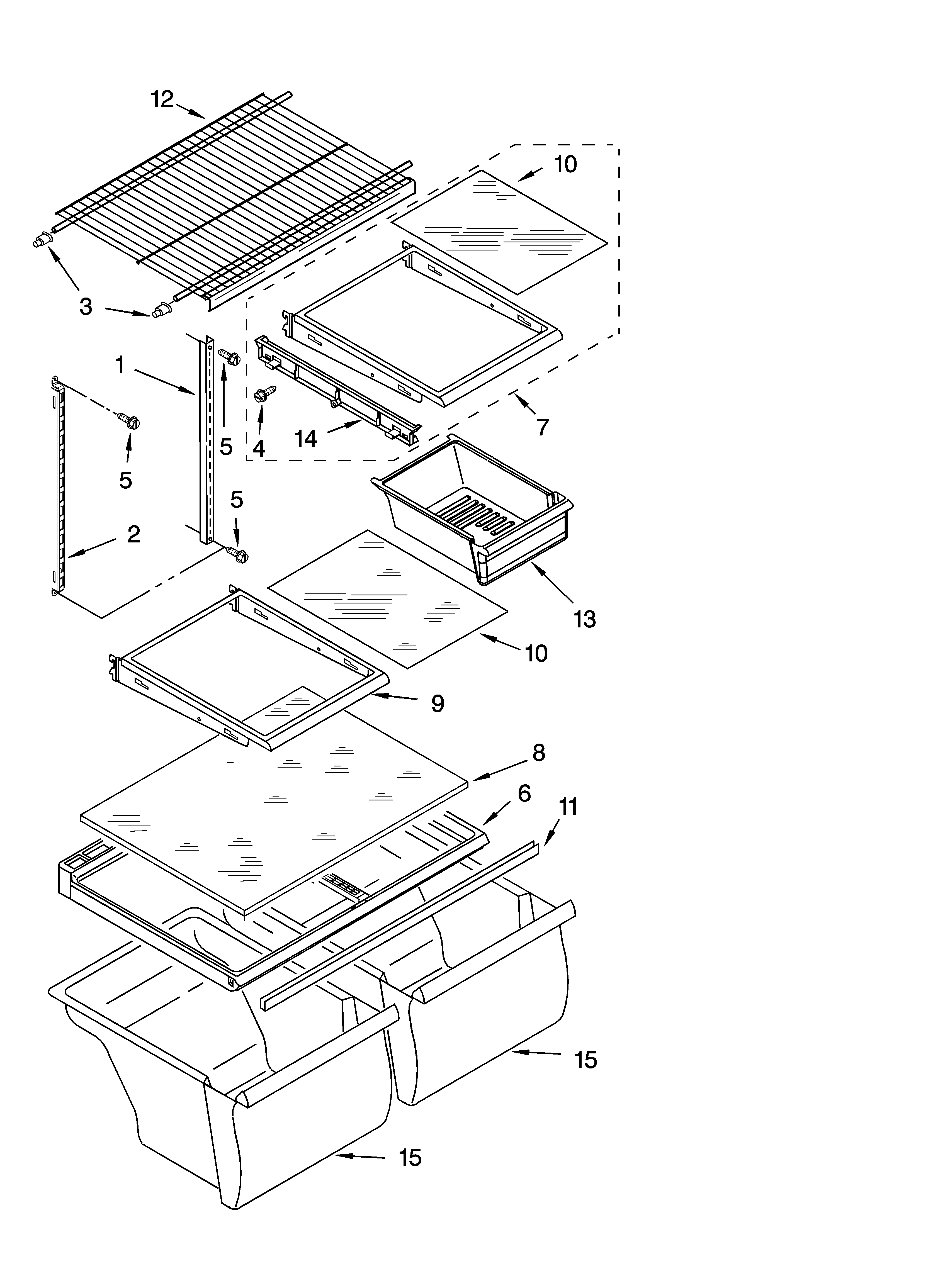 Shelf parts, optional parts