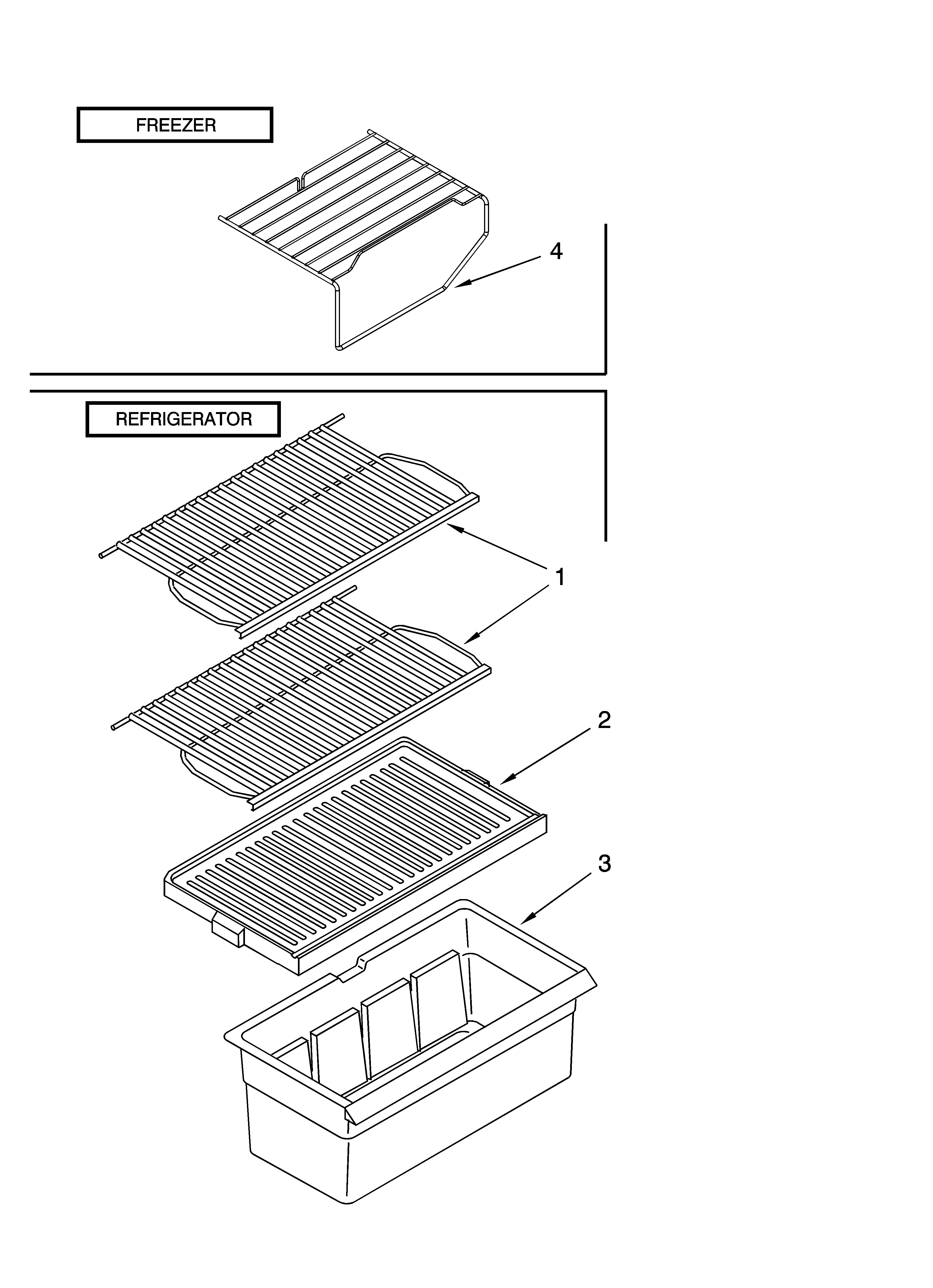 SHELF PARTS, OPTIONAL PARTS (NOT INCLUDED)