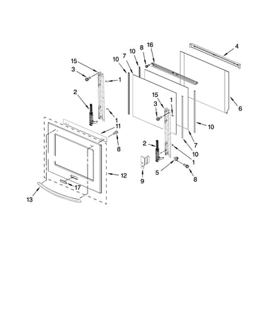 Oven door parts