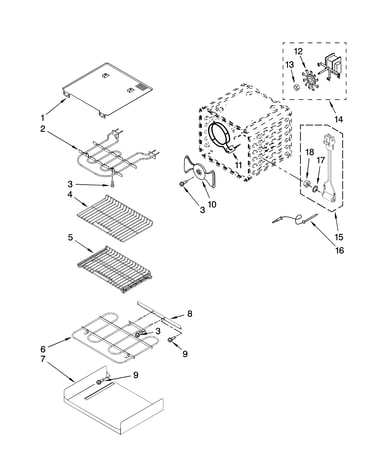 Internal oven parts