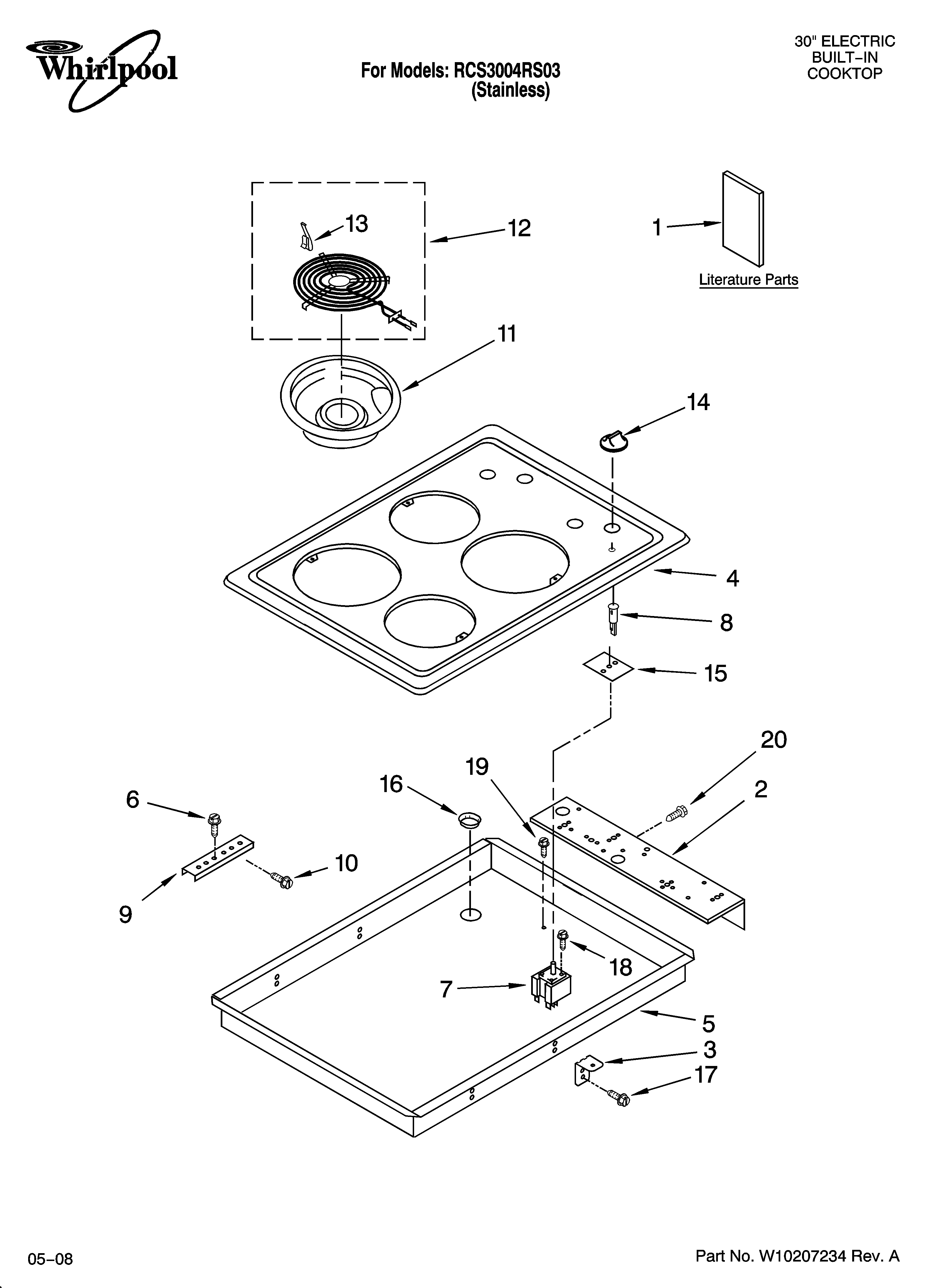 Cooktop parts