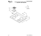 Whirlpool RF114PXSQ3 cooktop parts diagram