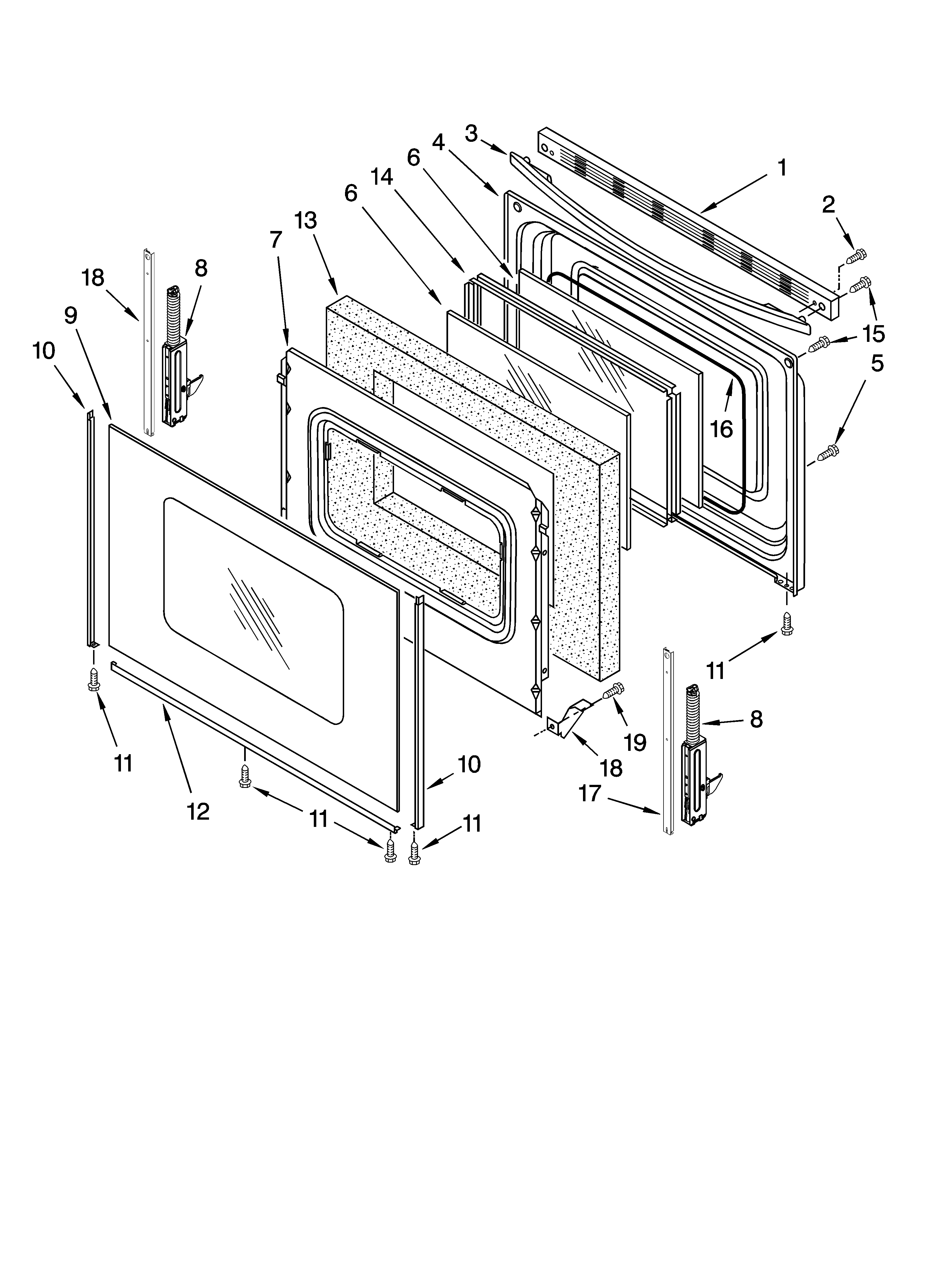 Door parts, optional parts (not included)