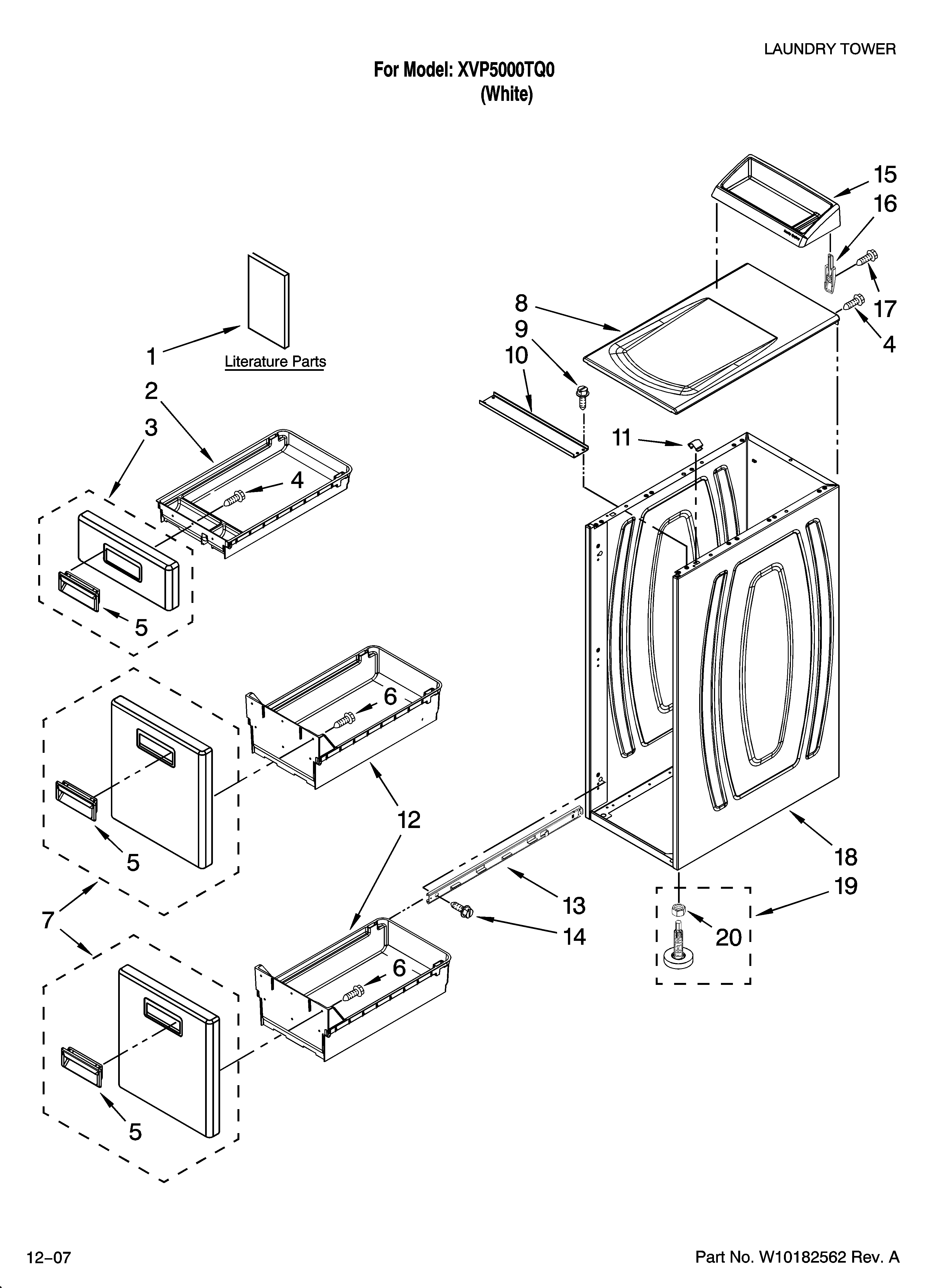 Cabinet and drawer parts
