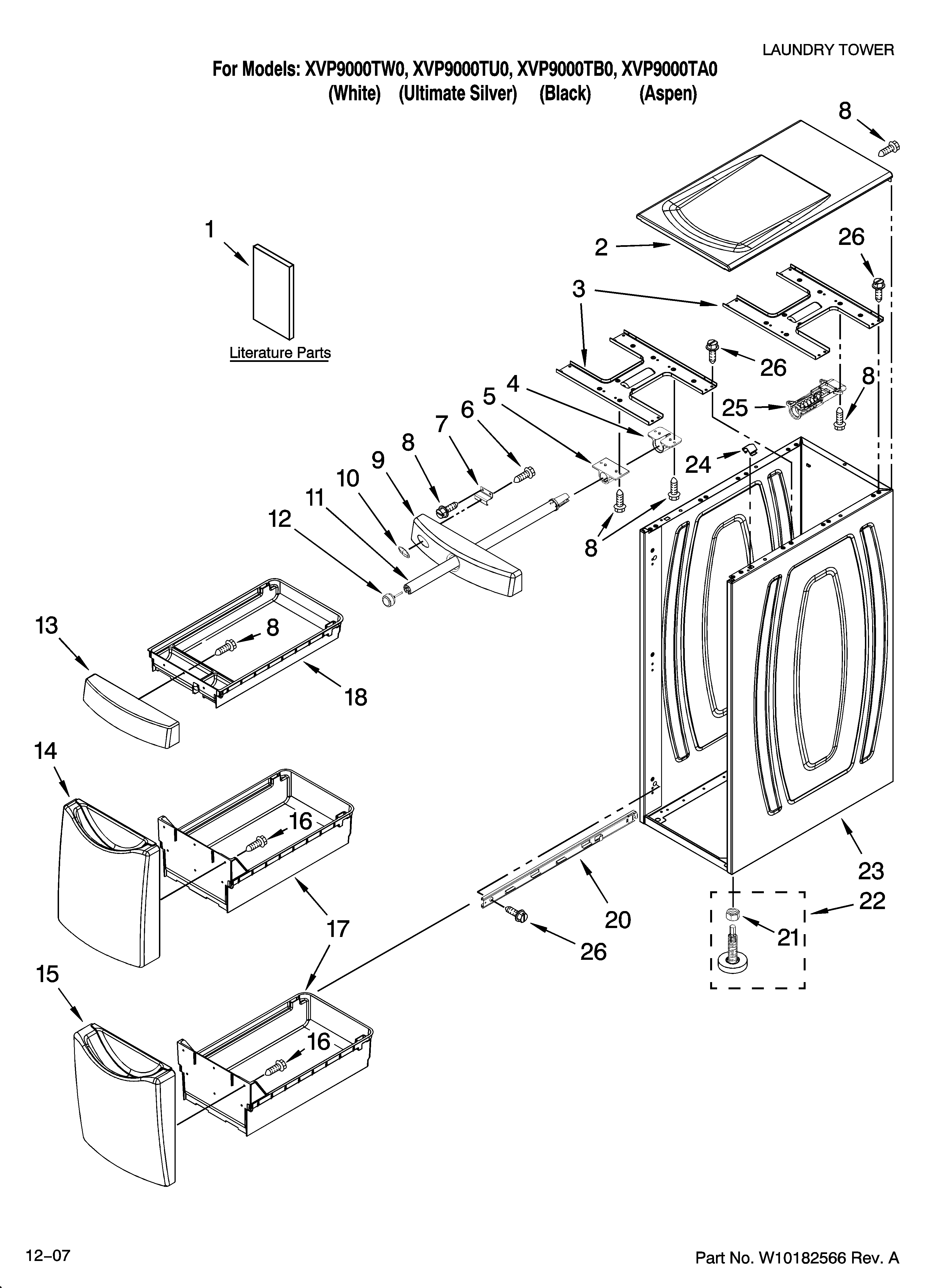 Cabinet and drawer parts