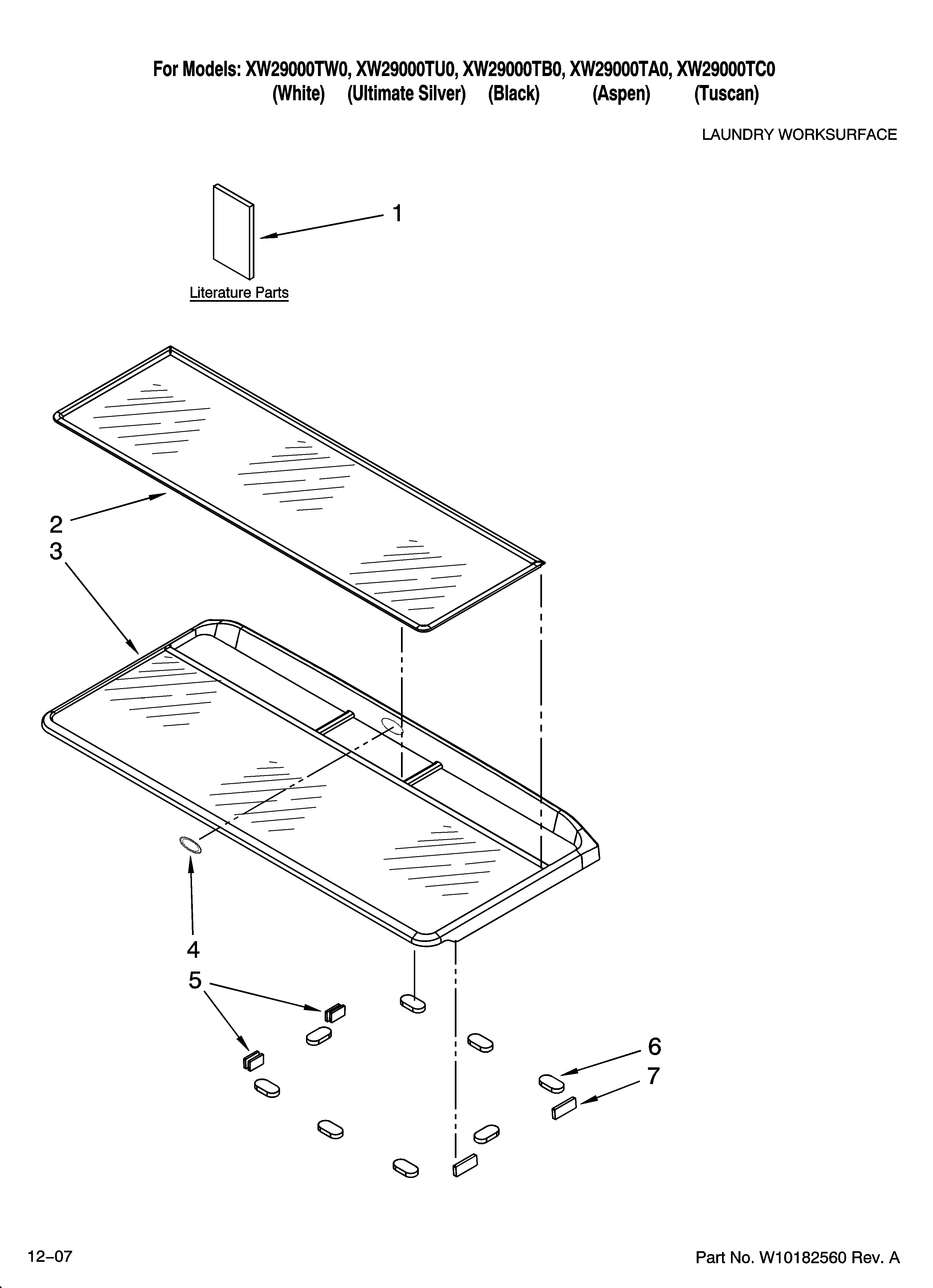 WORKSURFACE AND PAD PARTS