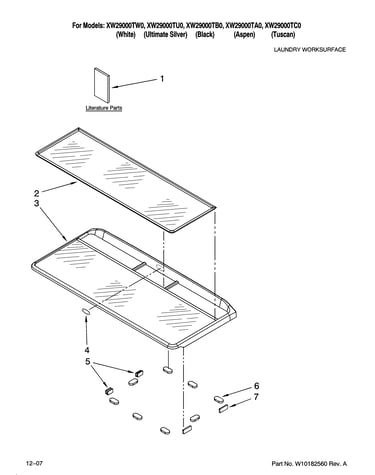 Worksurface and pad parts