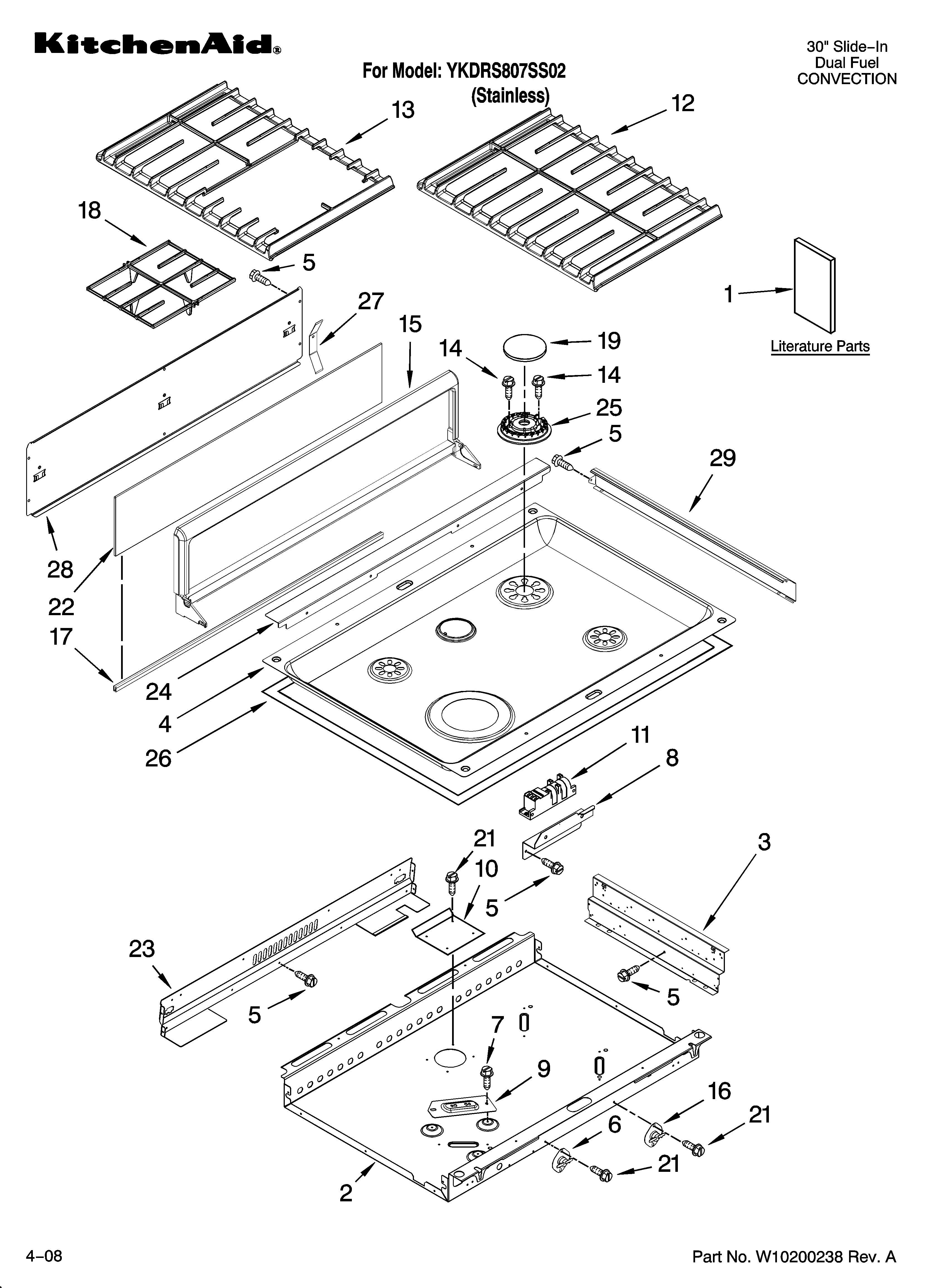 Cooktop parts