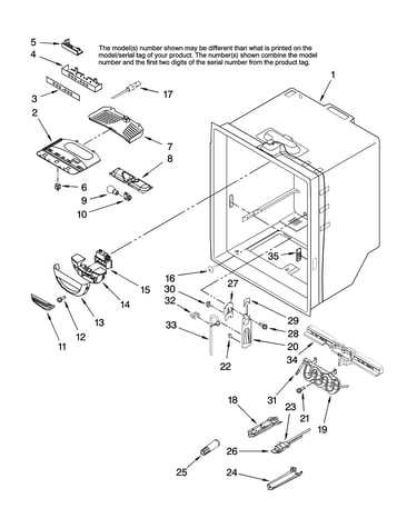 Refrigerator liner parts
