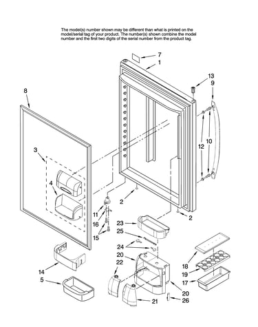 Refrigerator door parts