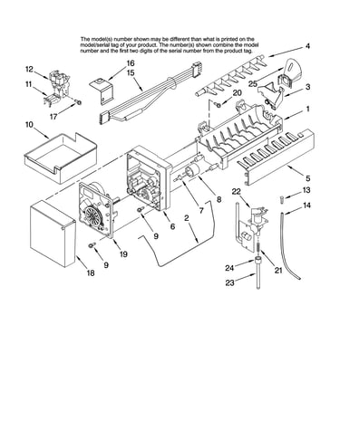 Icemaker parts, optional parts (not included)