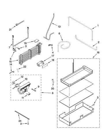Lower unit and tube parts