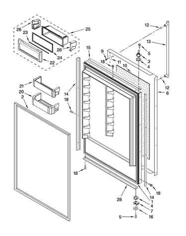 Refrigerator door parts