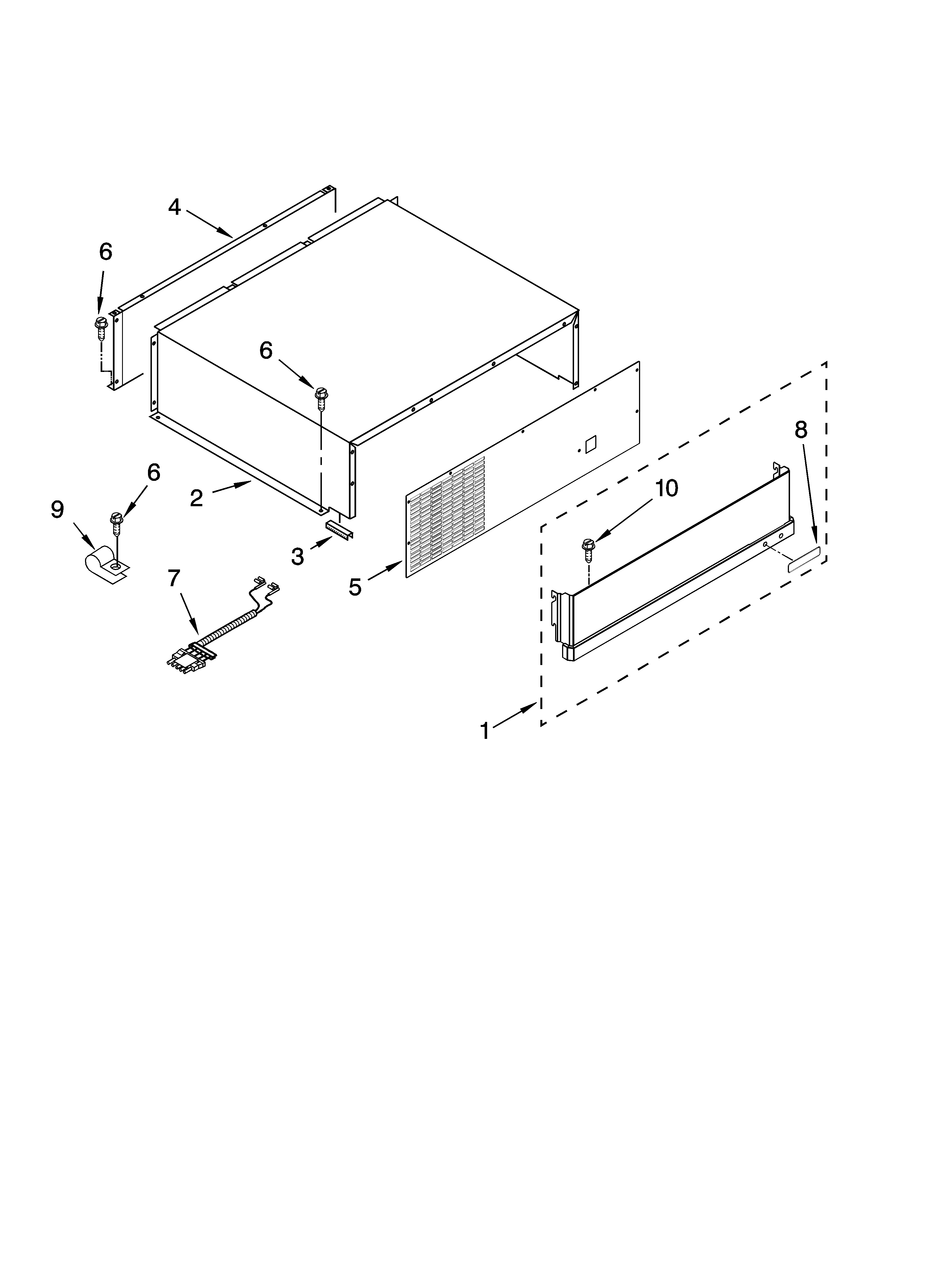 Top grille and unit cover parts