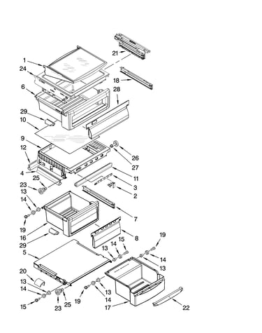 Refrigerator shelf parts
