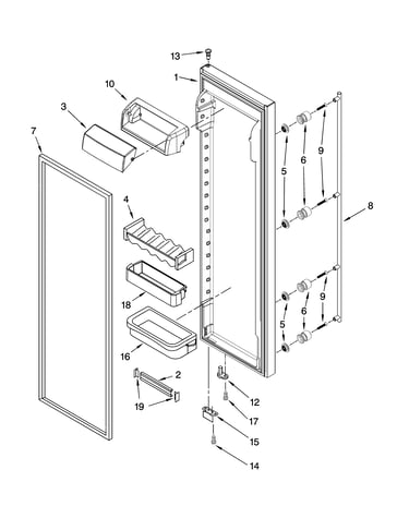 Refrigerator door parts