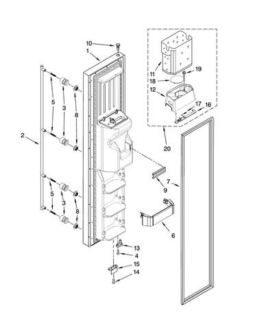 Freezer door parts