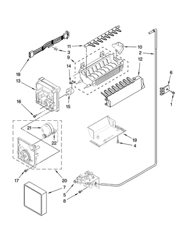 Icemaker parts, optional parts (not included)