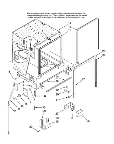Tub and frame parts