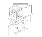 Jenn-Air JDB1100AWS36 tub and frame parts diagram