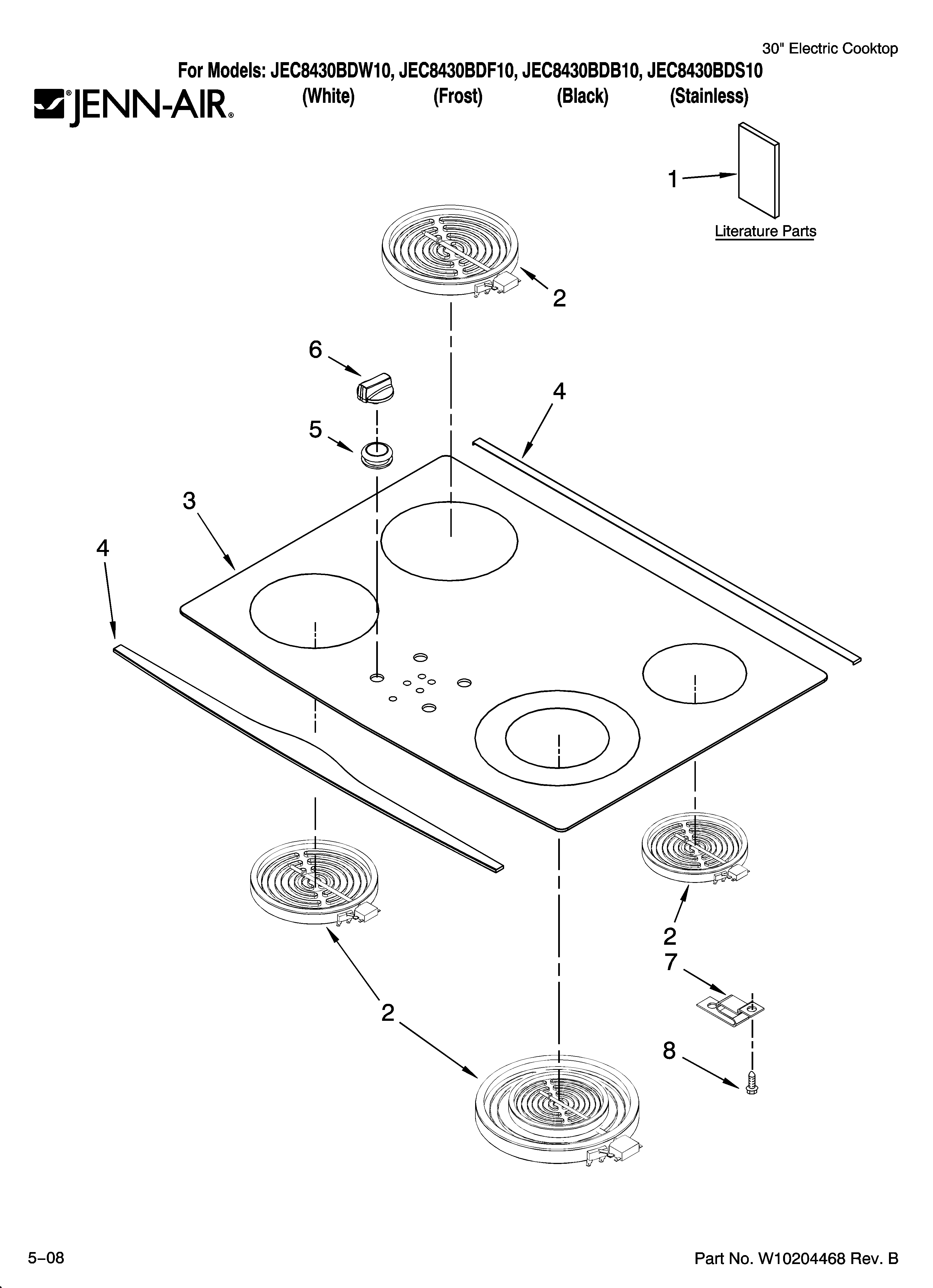 Cooktop parts