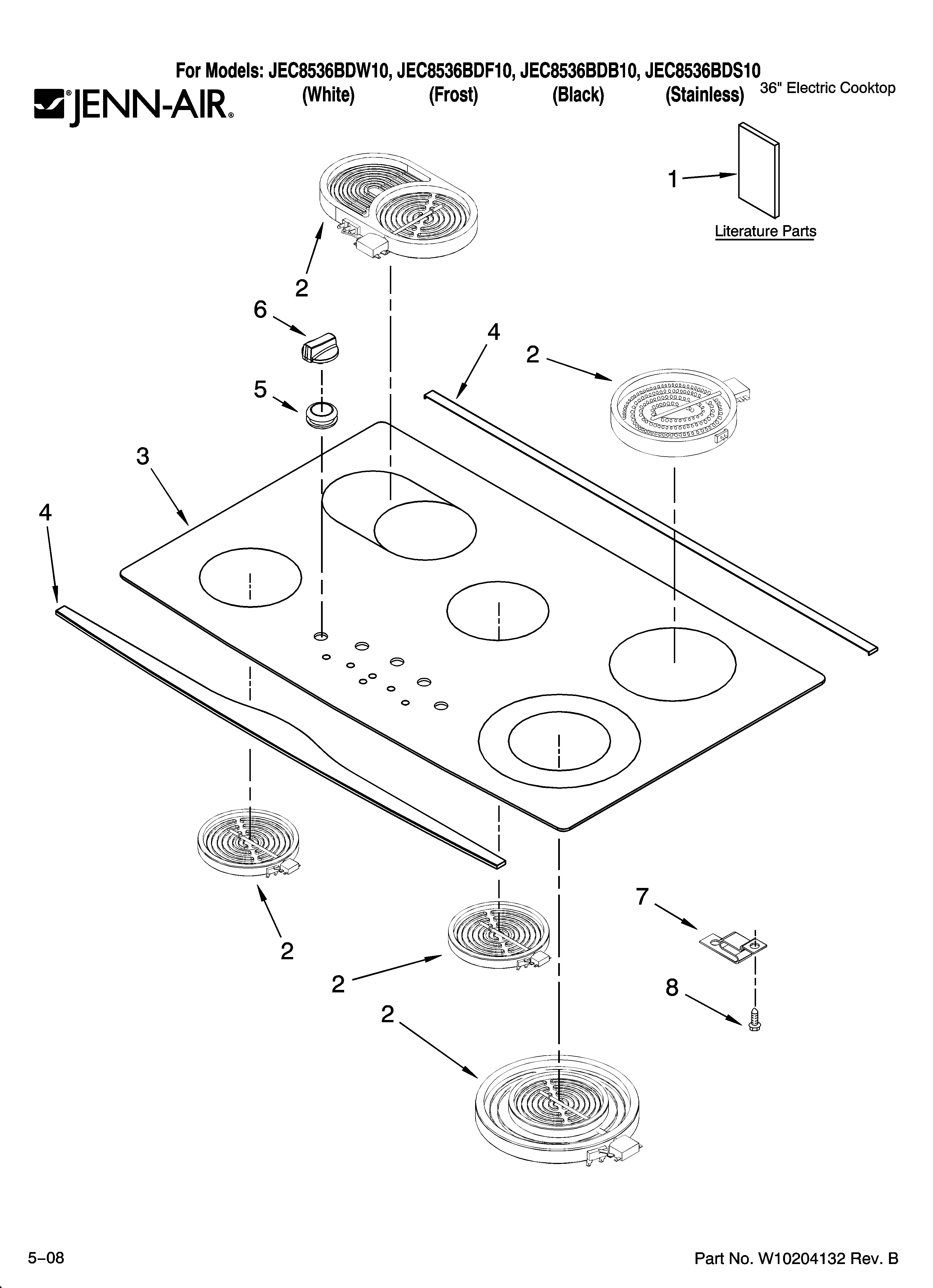 Cooktop parts