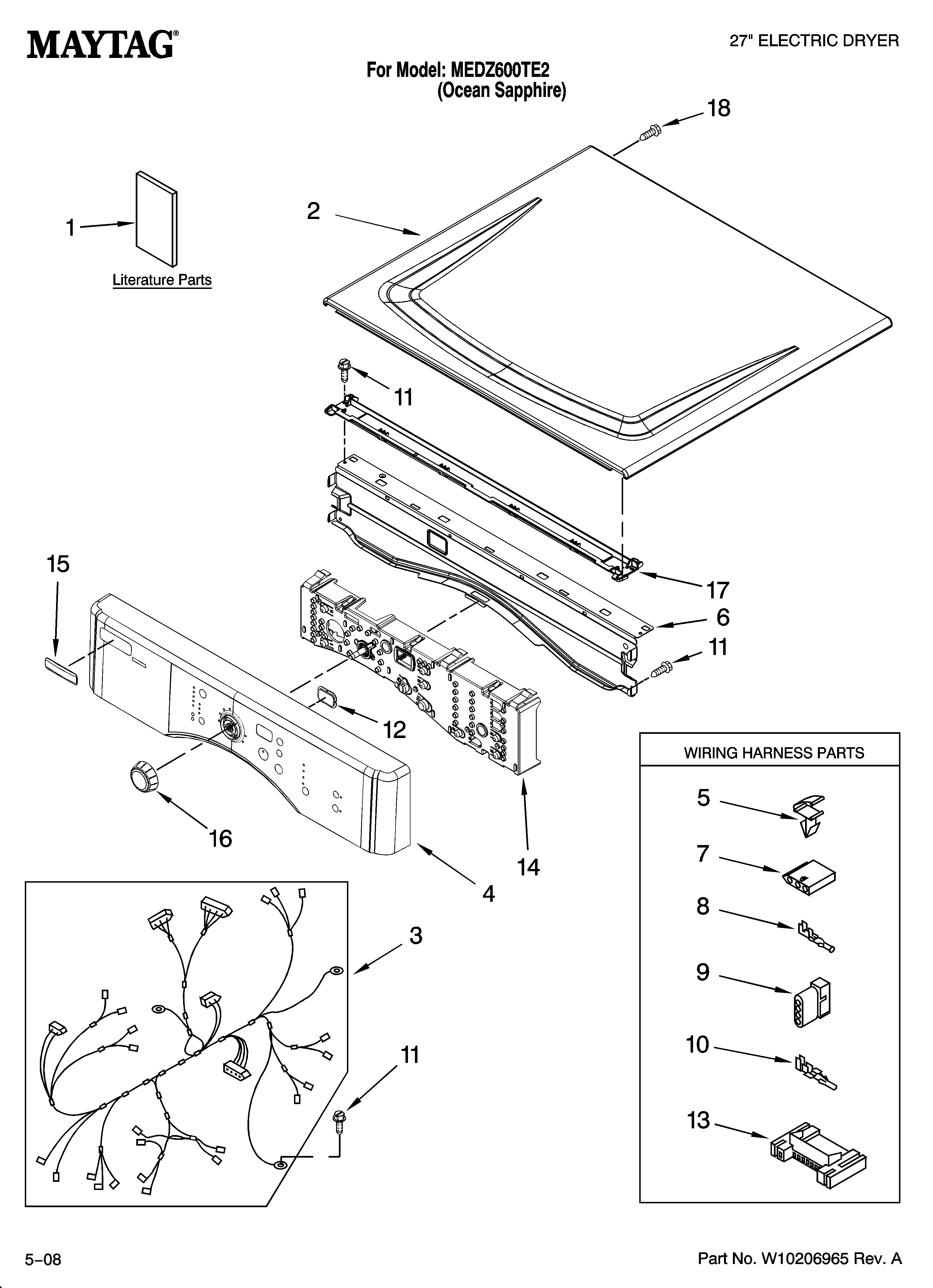 TOP AND CONSOLE PARTS
