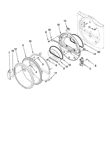 Door parts, optional parts (not included)