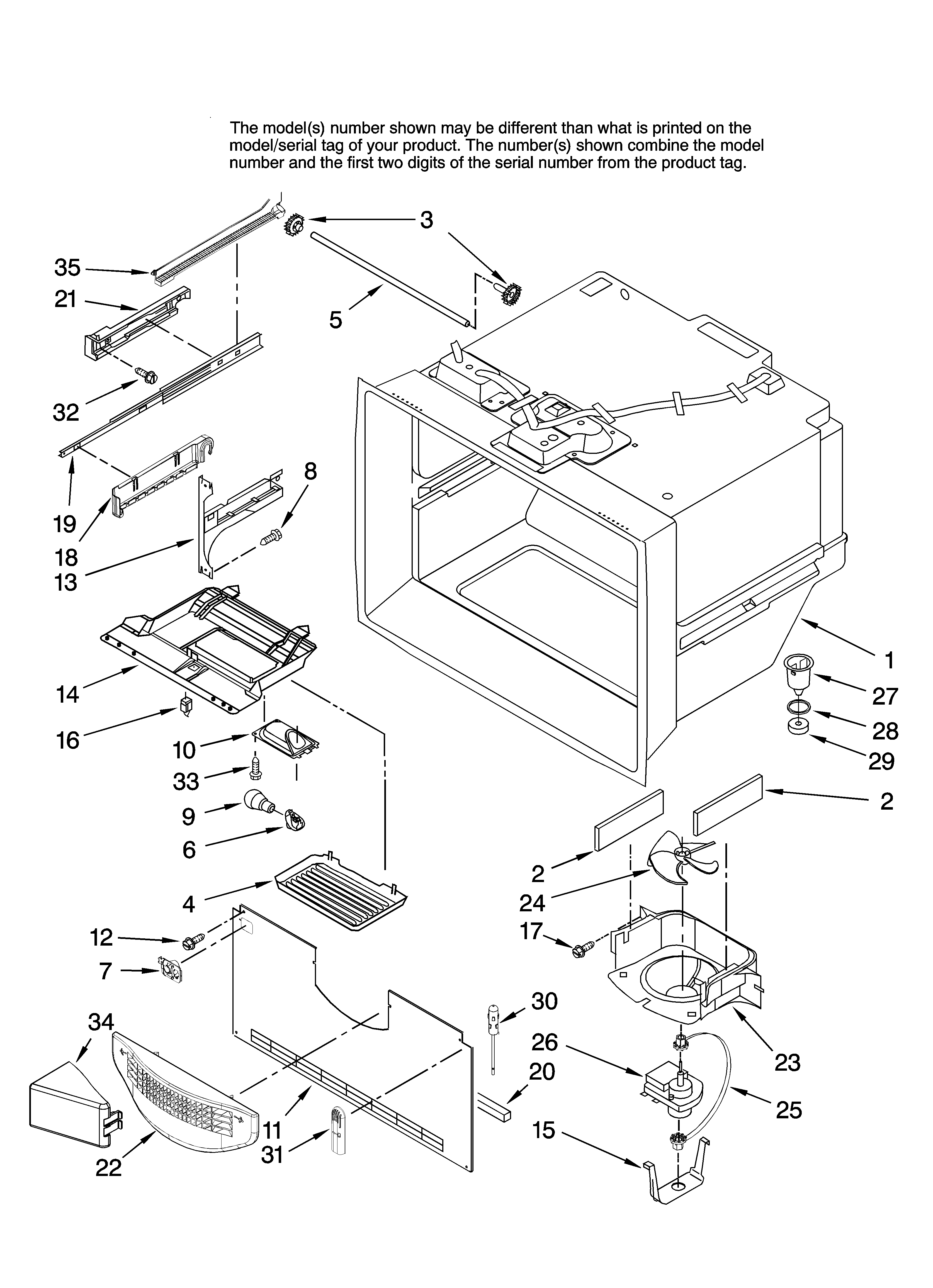 Freezer liner parts