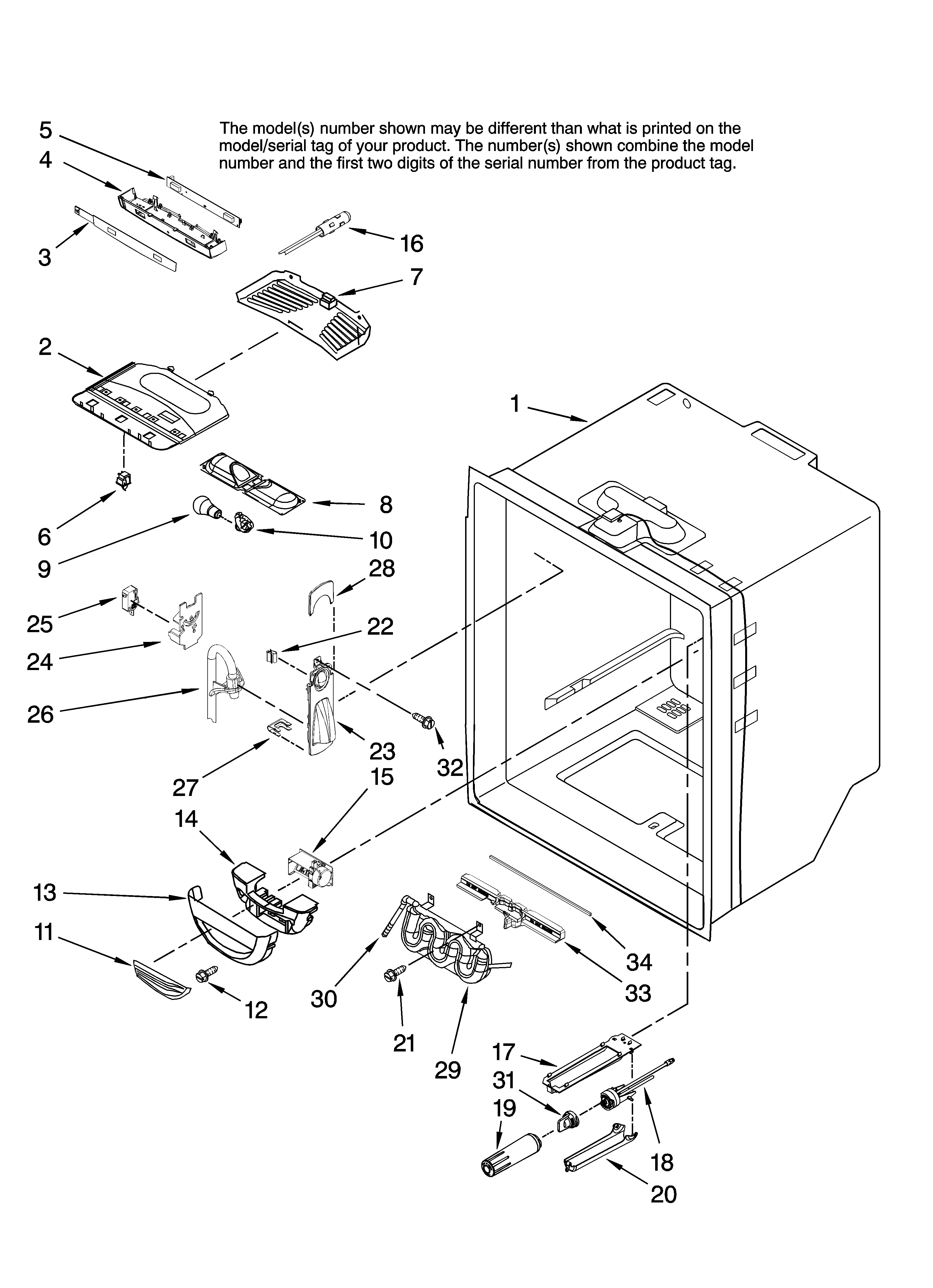 Refrigerator liner parts