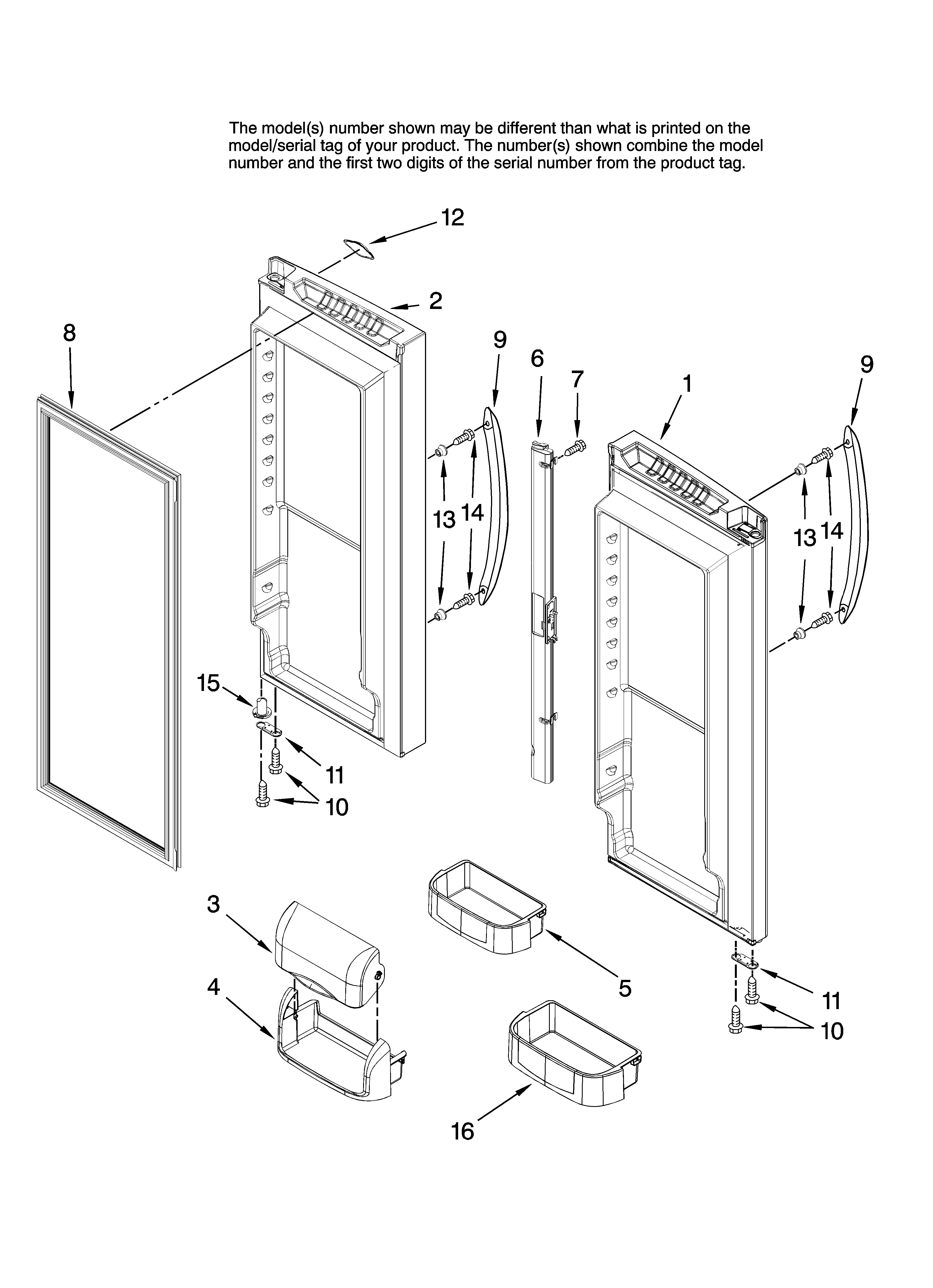 Refrigerator door parts